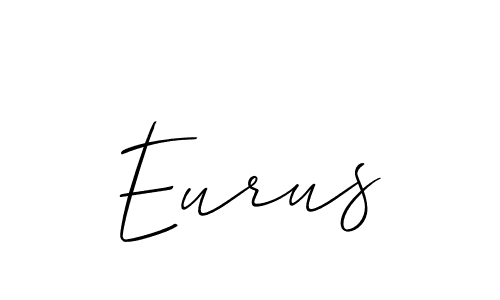 Create a beautiful signature design for name Eurus. With this signature (Allison_Script) fonts, you can make a handwritten signature for free. Eurus signature style 2 images and pictures png