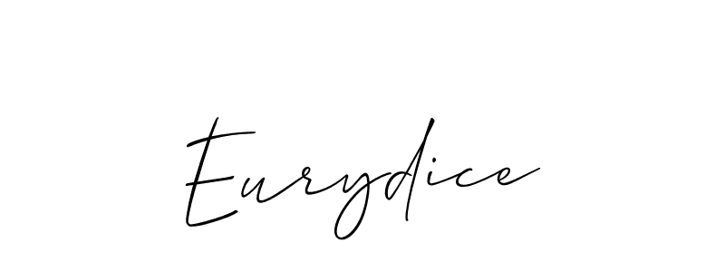 The best way (Allison_Script) to make a short signature is to pick only two or three words in your name. The name Eurydice include a total of six letters. For converting this name. Eurydice signature style 2 images and pictures png
