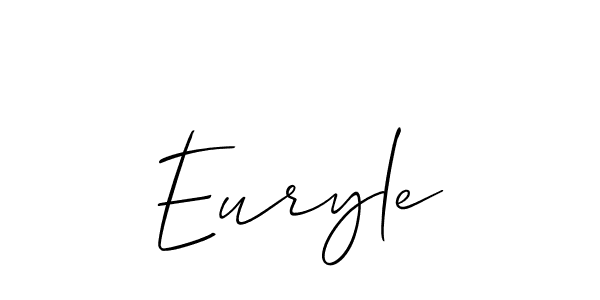 How to make Euryle name signature. Use Allison_Script style for creating short signs online. This is the latest handwritten sign. Euryle signature style 2 images and pictures png