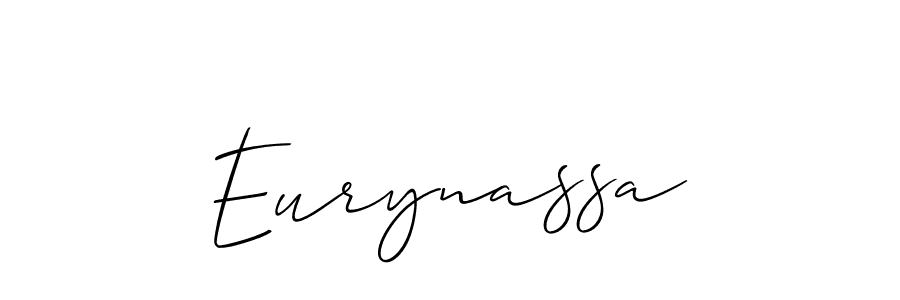 Make a beautiful signature design for name Eurynassa. With this signature (Allison_Script) style, you can create a handwritten signature for free. Eurynassa signature style 2 images and pictures png
