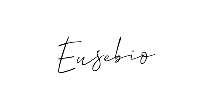 Also You can easily find your signature by using the search form. We will create Eusebio name handwritten signature images for you free of cost using Allison_Script sign style. Eusebio signature style 2 images and pictures png