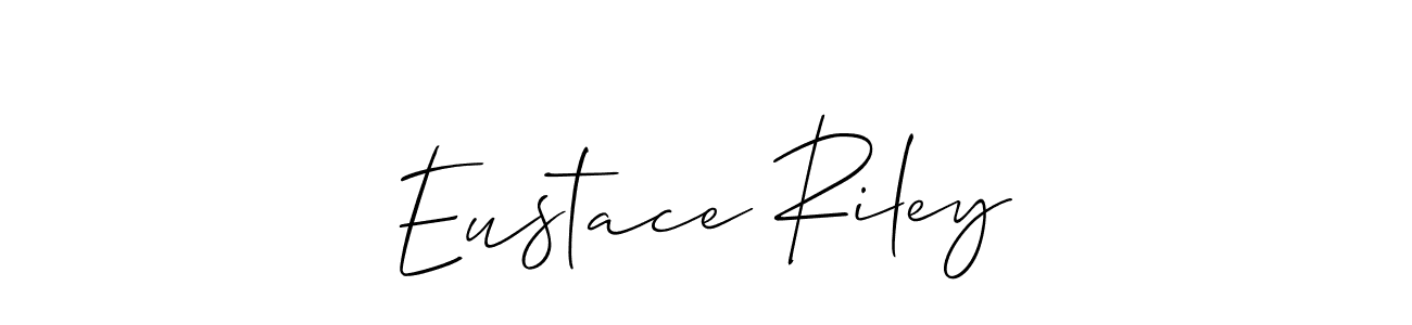 You should practise on your own different ways (Allison_Script) to write your name (Eustace Riley) in signature. don't let someone else do it for you. Eustace Riley signature style 2 images and pictures png