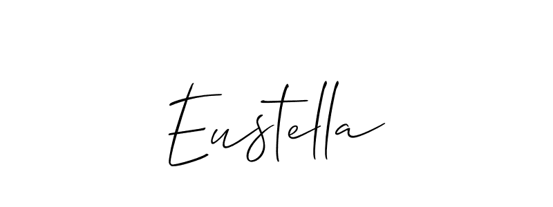 The best way (Allison_Script) to make a short signature is to pick only two or three words in your name. The name Eustella include a total of six letters. For converting this name. Eustella signature style 2 images and pictures png