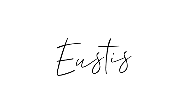 Make a beautiful signature design for name Eustis. With this signature (Allison_Script) style, you can create a handwritten signature for free. Eustis signature style 2 images and pictures png