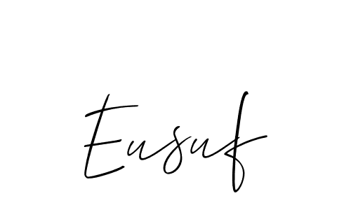 Allison_Script is a professional signature style that is perfect for those who want to add a touch of class to their signature. It is also a great choice for those who want to make their signature more unique. Get Eusuf name to fancy signature for free. Eusuf signature style 2 images and pictures png