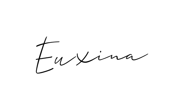 How to make Euxina signature? Allison_Script is a professional autograph style. Create handwritten signature for Euxina name. Euxina signature style 2 images and pictures png