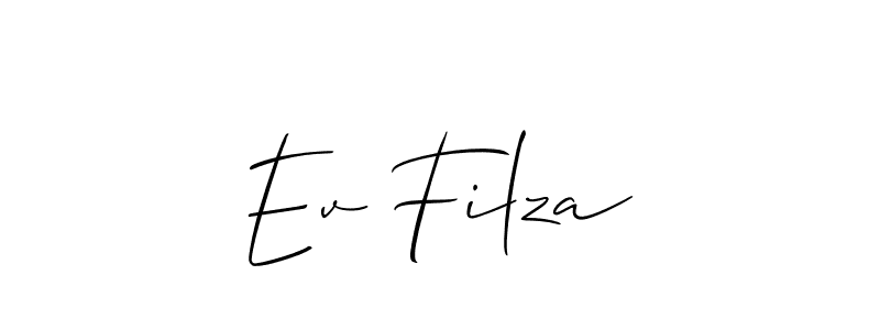 Best and Professional Signature Style for Ev Filza. Allison_Script Best Signature Style Collection. Ev Filza signature style 2 images and pictures png