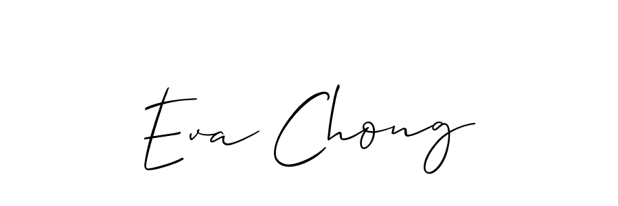 You should practise on your own different ways (Allison_Script) to write your name (Eva Chong) in signature. don't let someone else do it for you. Eva Chong signature style 2 images and pictures png