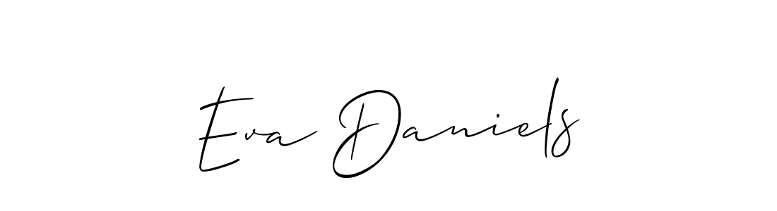 Best and Professional Signature Style for Eva Daniels. Allison_Script Best Signature Style Collection. Eva Daniels signature style 2 images and pictures png