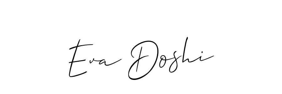 You should practise on your own different ways (Allison_Script) to write your name (Eva Doshi) in signature. don't let someone else do it for you. Eva Doshi signature style 2 images and pictures png