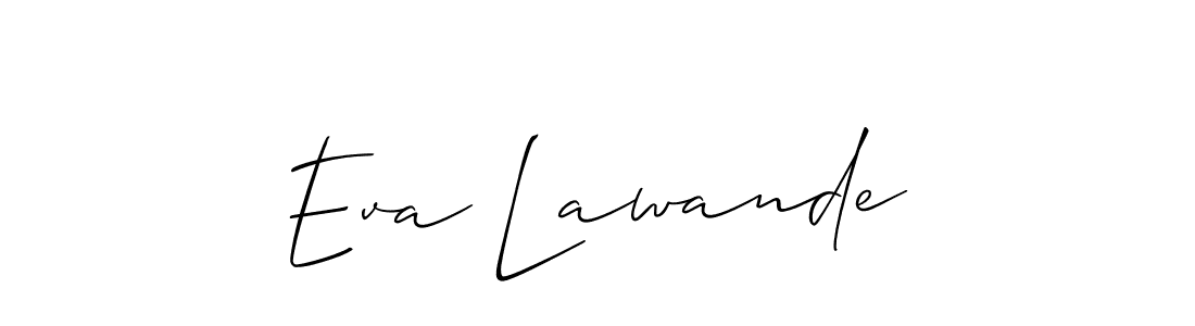 Use a signature maker to create a handwritten signature online. With this signature software, you can design (Allison_Script) your own signature for name Eva Lawande. Eva Lawande signature style 2 images and pictures png