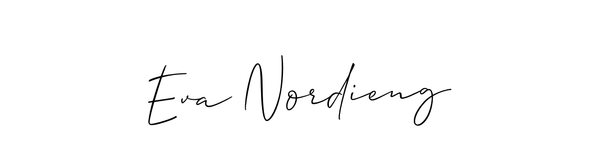 Use a signature maker to create a handwritten signature online. With this signature software, you can design (Allison_Script) your own signature for name Eva Nordieng. Eva Nordieng signature style 2 images and pictures png