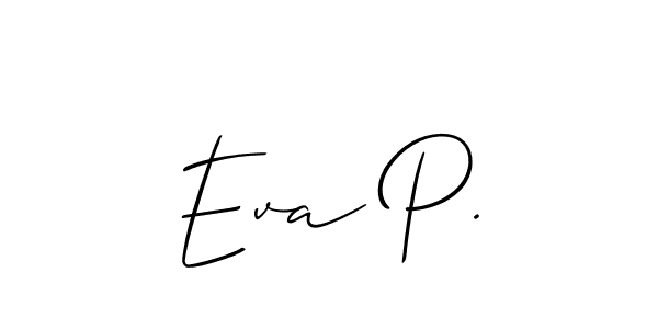 Create a beautiful signature design for name Eva P.. With this signature (Allison_Script) fonts, you can make a handwritten signature for free. Eva P. signature style 2 images and pictures png