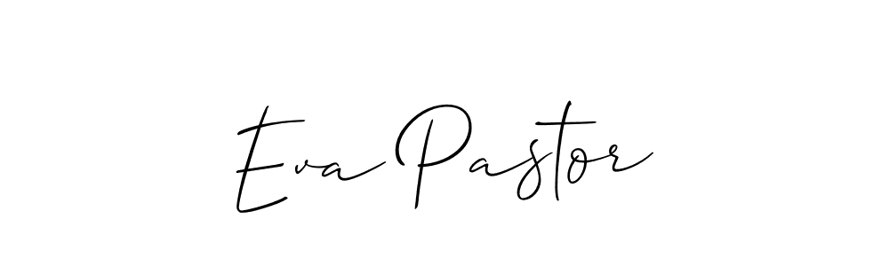 Eva Pastor stylish signature style. Best Handwritten Sign (Allison_Script) for my name. Handwritten Signature Collection Ideas for my name Eva Pastor. Eva Pastor signature style 2 images and pictures png