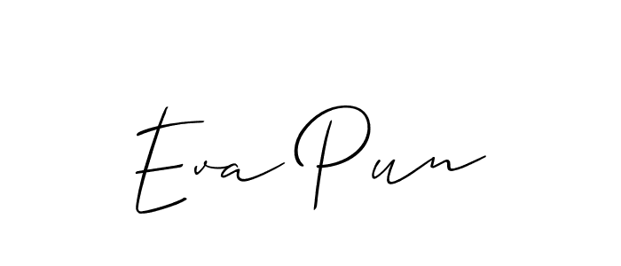 Similarly Allison_Script is the best handwritten signature design. Signature creator online .You can use it as an online autograph creator for name Eva Pun. Eva Pun signature style 2 images and pictures png