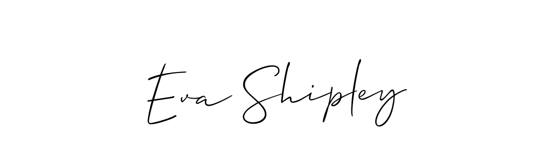 Allison_Script is a professional signature style that is perfect for those who want to add a touch of class to their signature. It is also a great choice for those who want to make their signature more unique. Get Eva Shipley name to fancy signature for free. Eva Shipley signature style 2 images and pictures png