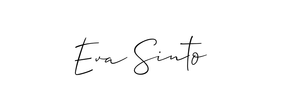 It looks lik you need a new signature style for name Eva Sinto. Design unique handwritten (Allison_Script) signature with our free signature maker in just a few clicks. Eva Sinto signature style 2 images and pictures png