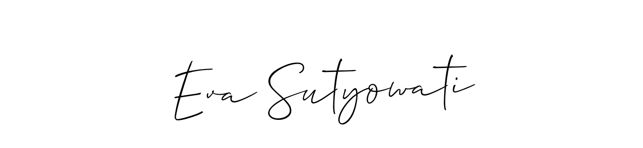 Check out images of Autograph of Eva Sutyowati name. Actor Eva Sutyowati Signature Style. Allison_Script is a professional sign style online. Eva Sutyowati signature style 2 images and pictures png