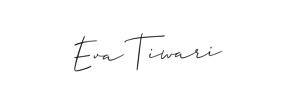 Make a short Eva Tiwari signature style. Manage your documents anywhere anytime using Allison_Script. Create and add eSignatures, submit forms, share and send files easily. Eva Tiwari signature style 2 images and pictures png