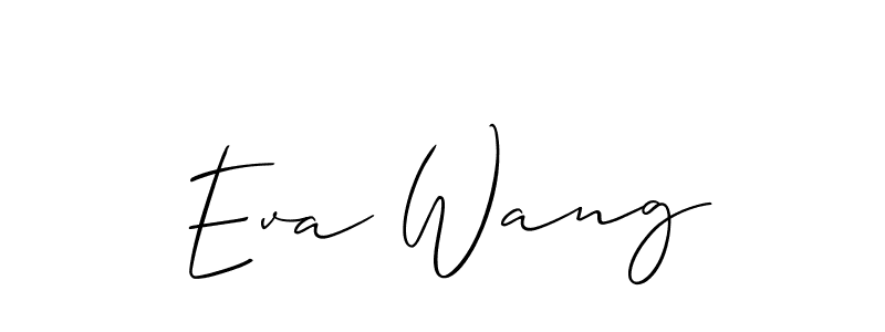 Design your own signature with our free online signature maker. With this signature software, you can create a handwritten (Allison_Script) signature for name Eva Wang. Eva Wang signature style 2 images and pictures png