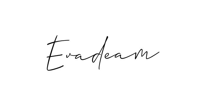 Also we have Evadeam name is the best signature style. Create professional handwritten signature collection using Allison_Script autograph style. Evadeam signature style 2 images and pictures png