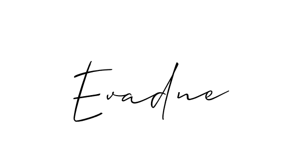 Similarly Allison_Script is the best handwritten signature design. Signature creator online .You can use it as an online autograph creator for name Evadne. Evadne signature style 2 images and pictures png