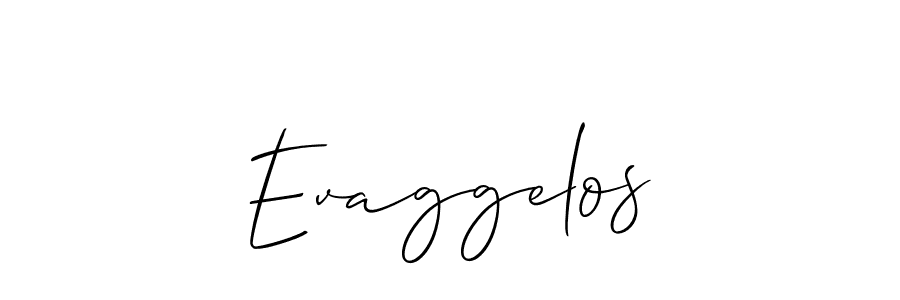 Make a beautiful signature design for name Evaggelos. With this signature (Allison_Script) style, you can create a handwritten signature for free. Evaggelos signature style 2 images and pictures png