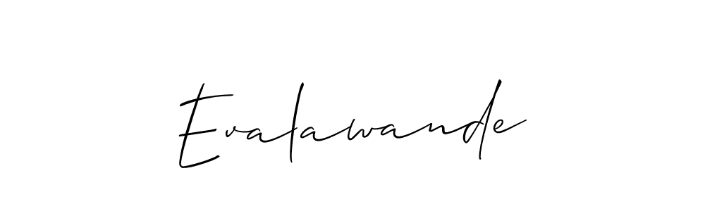 How to Draw Evalawande signature style? Allison_Script is a latest design signature styles for name Evalawande. Evalawande signature style 2 images and pictures png