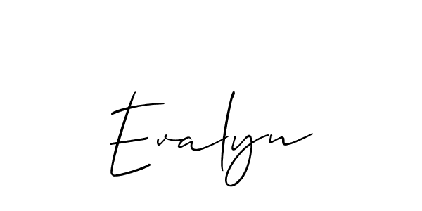 Also we have Evalyn name is the best signature style. Create professional handwritten signature collection using Allison_Script autograph style. Evalyn signature style 2 images and pictures png