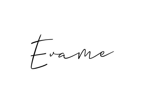 Once you've used our free online signature maker to create your best signature Allison_Script style, it's time to enjoy all of the benefits that Evame name signing documents. Evame signature style 2 images and pictures png