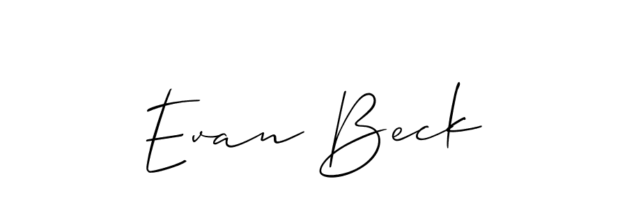How to make Evan Beck signature? Allison_Script is a professional autograph style. Create handwritten signature for Evan Beck name. Evan Beck signature style 2 images and pictures png