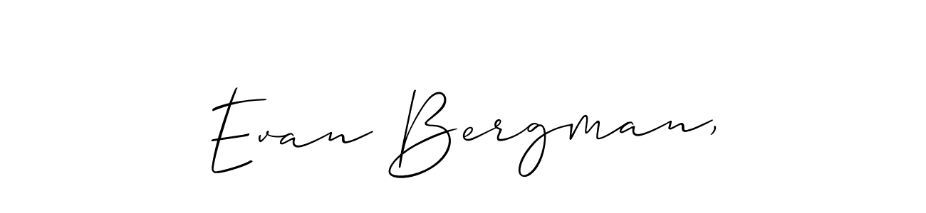 Allison_Script is a professional signature style that is perfect for those who want to add a touch of class to their signature. It is also a great choice for those who want to make their signature more unique. Get Evan Bergman, name to fancy signature for free. Evan Bergman, signature style 2 images and pictures png