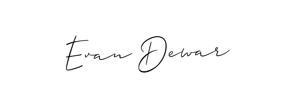 How to make Evan Dewar name signature. Use Allison_Script style for creating short signs online. This is the latest handwritten sign. Evan Dewar signature style 2 images and pictures png