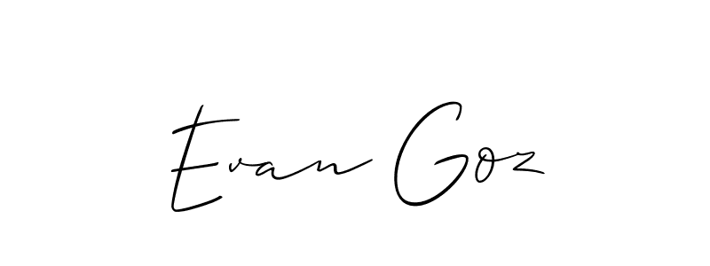 Make a beautiful signature design for name Evan Goz. Use this online signature maker to create a handwritten signature for free. Evan Goz signature style 2 images and pictures png