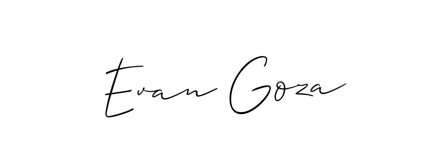 Evan Goza stylish signature style. Best Handwritten Sign (Allison_Script) for my name. Handwritten Signature Collection Ideas for my name Evan Goza. Evan Goza signature style 2 images and pictures png