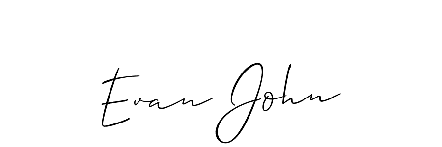 Create a beautiful signature design for name Evan John. With this signature (Allison_Script) fonts, you can make a handwritten signature for free. Evan John signature style 2 images and pictures png