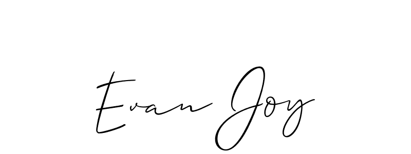 Use a signature maker to create a handwritten signature online. With this signature software, you can design (Allison_Script) your own signature for name Evan Joy. Evan Joy signature style 2 images and pictures png