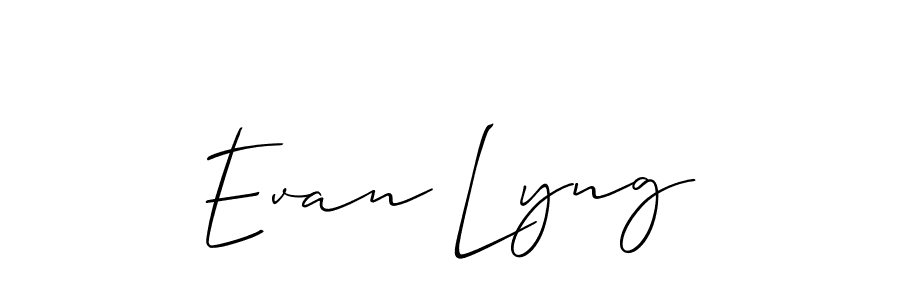 Design your own signature with our free online signature maker. With this signature software, you can create a handwritten (Allison_Script) signature for name Evan Lyng. Evan Lyng signature style 2 images and pictures png