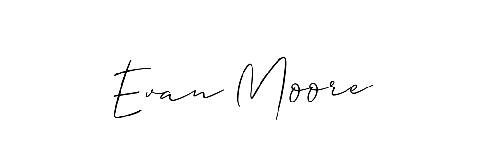 Also You can easily find your signature by using the search form. We will create Evan Moore name handwritten signature images for you free of cost using Allison_Script sign style. Evan Moore signature style 2 images and pictures png