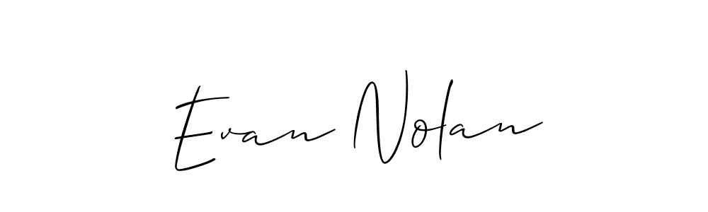 You should practise on your own different ways (Allison_Script) to write your name (Evan Nolan) in signature. don't let someone else do it for you. Evan Nolan signature style 2 images and pictures png