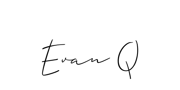 Make a beautiful signature design for name Evan Q. With this signature (Allison_Script) style, you can create a handwritten signature for free. Evan Q signature style 2 images and pictures png