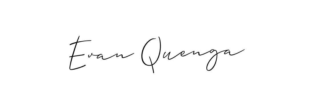 Design your own signature with our free online signature maker. With this signature software, you can create a handwritten (Allison_Script) signature for name Evan Quenga. Evan Quenga signature style 2 images and pictures png