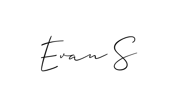 Best and Professional Signature Style for Evan S. Allison_Script Best Signature Style Collection. Evan S signature style 2 images and pictures png