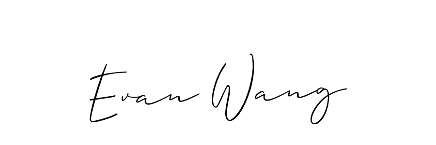 Also we have Evan Wang name is the best signature style. Create professional handwritten signature collection using Allison_Script autograph style. Evan Wang signature style 2 images and pictures png