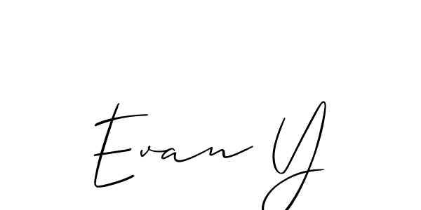 Design your own signature with our free online signature maker. With this signature software, you can create a handwritten (Allison_Script) signature for name Evan Y. Evan Y signature style 2 images and pictures png