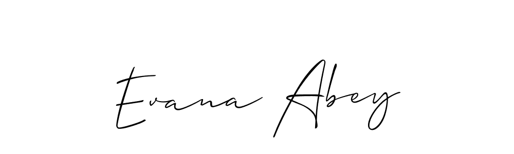 It looks lik you need a new signature style for name Evana Abey. Design unique handwritten (Allison_Script) signature with our free signature maker in just a few clicks. Evana Abey signature style 2 images and pictures png