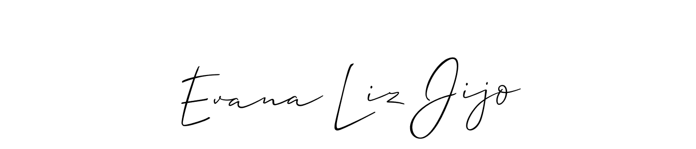 Once you've used our free online signature maker to create your best signature Allison_Script style, it's time to enjoy all of the benefits that Evana Liz Jijo name signing documents. Evana Liz Jijo signature style 2 images and pictures png