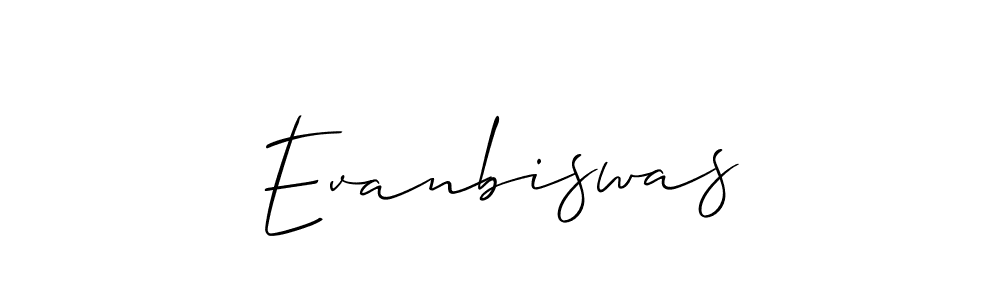 Make a beautiful signature design for name Evanbiswas. With this signature (Allison_Script) style, you can create a handwritten signature for free. Evanbiswas signature style 2 images and pictures png