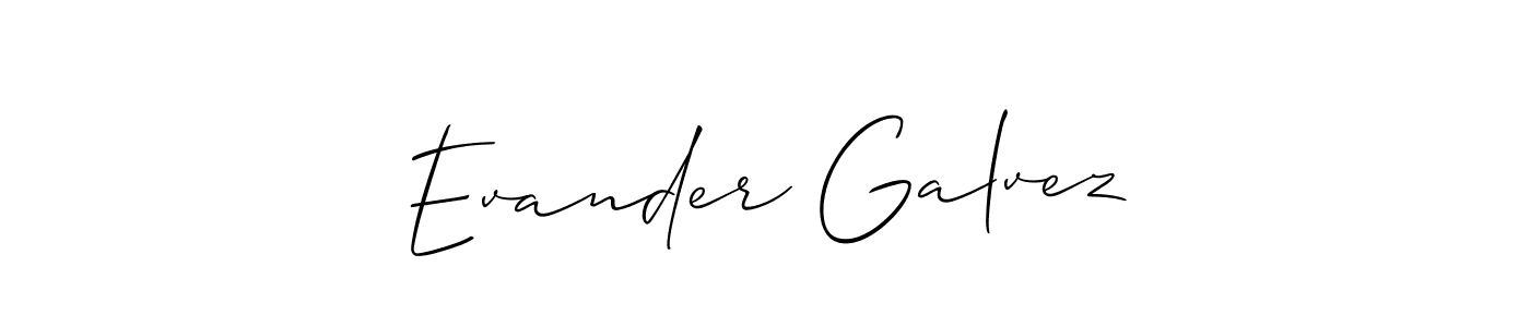 Allison_Script is a professional signature style that is perfect for those who want to add a touch of class to their signature. It is also a great choice for those who want to make their signature more unique. Get Evander Galvez name to fancy signature for free. Evander Galvez signature style 2 images and pictures png