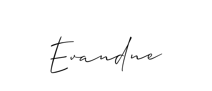 Evandne stylish signature style. Best Handwritten Sign (Allison_Script) for my name. Handwritten Signature Collection Ideas for my name Evandne. Evandne signature style 2 images and pictures png